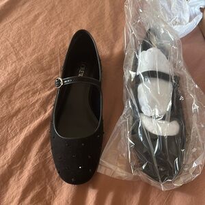 J Crew Factory Rhinestone Embellished Mary Jane’s